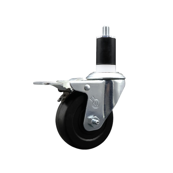 3.5'' Hard Rubber Swivel 1-1/2'' Expanding Stem Caster Total Lock Brake